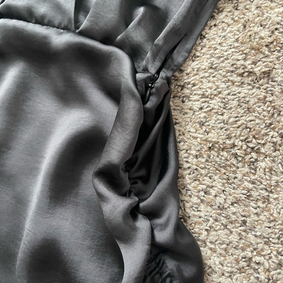 ZARa Black Satin Effect Mini Dress - Picture 7 of 8